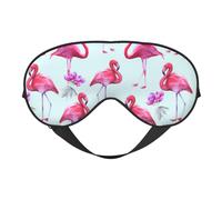Pink Flamingos Print Versatile Eye Mask Full Coverage Sleep Aid Lightweight Breathable Travel Camping