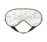 Pink Flamingos Printing Double Side Soft Eye Mask Reversible Design, Adjustable for Snug Fit, Blocks Light Eye Mask
