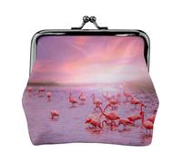 Pink Flamingos Printing Lightweight Minimalist Wallet, Compact Coin Pouch for Gym Visits and Errands