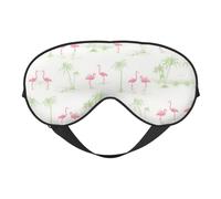 Pink Flamingos Printing Reversible Design Sleep Mask, Ideal for Camping, Meditation & Shifts, Snug Fit,No Light Leakage