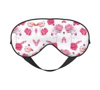 Pink Flamingos Printing Versatile Rest Helper, Soft Sleep Eye Mask Double-Sided for Yoga,Camping,Soft Sleep Eye Mask