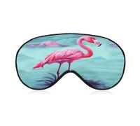 Pink Flamingos Sleep Mask,Adjustable Strap Sleeping Mask, Complete Light Blocking Sleep Shade Cover,Soft Breathable Comfortable Blindfold for Women and Men