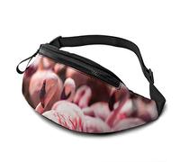 Pink Flamingos Waist Bag with Adjustable Strap Hip Bum Bag for Man Women Outdoors Sports Running Gym Traveling
