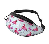 Pink Flamingos Waist Pack Fanny Packs for Men Women Waist Bag with Adjustable Strap for Running Travel Hiking Dog Walking Workout