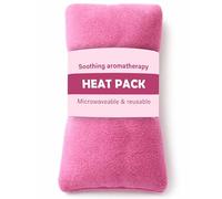 Pink Fleece Heat Pack - Reusable Microwaveable Hot & Cold Therapy with Natural Mineral Thermal Beads for Back, Knee, Joint, Wrist & Menstrual Pain Relief