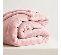 (Pink Fleece , King) Faux Fur Fleece Blanket Large Sofa Bed Warm Throw