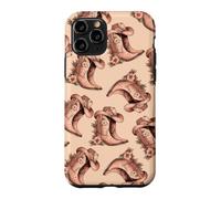 Pink Floral Cowgirl Boots Western Boho Pattern Folk Art Case for iPhone 11 Pro
