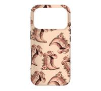 Pink Floral Cowgirl Boots Western Boho Pattern Folk Art Case for iPhone 17 Pro
