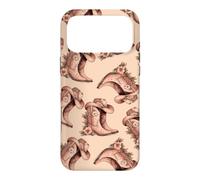 Pink Floral Cowgirl Boots Western Boho Pattern Folk Art Case for iPhone 17 Pro Max