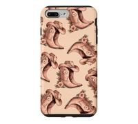 Pink Floral Cowgirl Boots Western Boho Pattern Folk Art Case for iPhone 7 Plus/8 Plus
