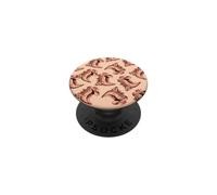 Pink Floral Cowgirl Boots Western Boho Pattern Folk Art PopSockets Adhesive PopGrip
