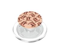 Pink Floral Cowgirl Boots Western Boho Pattern Folk Art PopSockets PopGrip for MagSafe
