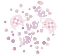 Pink Floral Elephant Confetti (14g) - Stunningly Unique & Vibrant Party Decoration - Perfect for Baby Showers, Birthdays, & Special Celebrations - 1 Pack