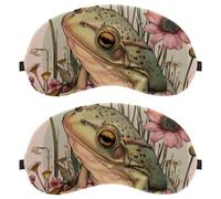 Pink Floral Frog Mushroom Dutch Velvet Sleep Shade