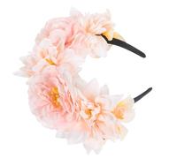 Pink Floral Headpiece Cloth Peony Crown Vintage Stylish Headband
