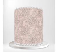 Pink Floral Lace Delicate Feminine Wrap Around Print A4 Edible Paper Icing Sheet Cake Topper Side Ribbon Border Decor for Personalised Themed Decorations 4A