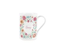 Pink Floral Nanny Mug - Bone China Tea/Coffee Cup Gifts for Mothers Day