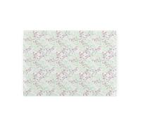 Pink Floral Rectangular Small Glass Worktop Saver - Smooth Kitchen Chopping/Cutting Board Worktop Protector with Non-Slip Feet 28.5cm x 20cm (11" x 8")