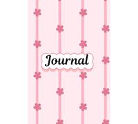 Pink Floral Stripe Journal: Cute Lined Notebook with Lines for Writing, Notes and Daily Reflection, 120 Pages, 6x9