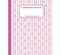Pink Floral Striped Composition Notebook: Aesthetic Flowers Stripe Journal, 110 College Ruled Lined Pages, 7.5 x 9.25 in, Cute Preppy School Supplies for Teen Girls, College Students & Women