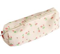 Pink Floral STYL Pencil Bag Women Pencil Case Pen Holder Coin Pouch Cute Simple Pen Bag Stationery Organizer, Bag, Pen, Pencil and Marker Cases, Multifunction Cosmetic Makeup Storage
