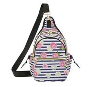 Pink Floral White Peonies Blue Animal Print Bag for Teens Pattern Print Weekend Trip