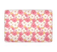 Pink Flower and Whites Extra Large Resuable Diaper Mats Waterproof Washable Crib Pee Mattress Pad Anti-Lip Incontinence Pads for Baby Boys Girls 52" L x 34" W