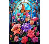 Pink Flower Butterfly 1000 Piece Jigsaw Puzzles for Adults Colourful Fun Challenging & Brainteasing Educational Learning Gift Present for Children Boys Girls 1000 Piece Puzzle for Adults