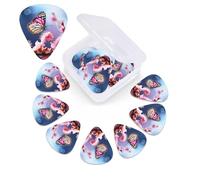 Pink Flower Butterfly Print Guitar Picks 12 Pack with Custom Organizer Storage Box Guitar Accessories Ukulele for Acoustic Guitar Bass Gift