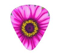 Pink Flower Exceptional Guitar Pick - All-Over Print on One Side - ABS Material - Various Thickness for a Varied Music Experience - Ideal for Guitars and Ukuleles, Guitar Picks