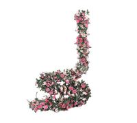 (PINK) Flower Garland Fake Rose Vine Artificial Flower Hanging Rose Ivy Home Hotel