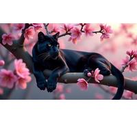 Pink Flower Leopard Jigsaw Puzzles for Adults 700 Pieces Educational Toys Challenging Game 700 Piece Puzzles for Adults for The Whole for Women Gifts for Men
