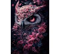 Pink Flower Owls Jigsaw Puzzles for Adults 150 Pieces Educational Toys Challenging Game 150 Piece Puzzles for Adults for The Whole for Women Gifts for Men