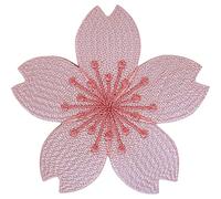 Pink Flower Patch Iron Sew On Dress Skirt T Shirt Bag Floral Embroidered Badge