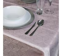 (Pink Flower Pattern, 220cm X 150cm) Damask Floral Jacquard Rectangle Oblong Table Cloth