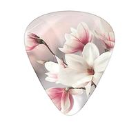 Pink Flower Printed Guitar Picks Personalized Guitar Plectrums 12 Pcs For Acoustic Guitar Electric Guitar And Bass Bulk Guitar Pick One Size