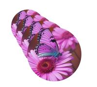 Pink flower purple butterfly Car Air Fresheners Cards 4 Pcs Hanging Fragrance Scented Cards Long-Lasting Car Aromatherapy Tablets for Wardrobe Bathroom Car Interior Mirror Pendant Gifts