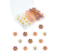 Pink Flower Push Pins,30 Pcs Cute Drawing Pins for Cork Board and Pin Board Decorative Flower Thumb Tacks for Wall Photos,Posters,Offices Schools Supplies