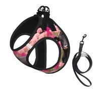 Pink Flower Show Steer Cows Cattle Compact Pet Suspender Vest-The Perfect Small Pet For A Comfortable Walk