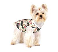 Pink Flower Show Steer Cows Cattle Cotton Pet T-Shirt Sleeveless Stretchy Puppy Tshirts Pet Vest Soft For Small Pets