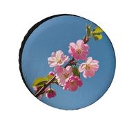 Pink Flowers 36 Inch Oxford Tire Cover Replacement Travel Accessories Waterproof Dustproof Cover for RV Jeep SUV Camper Truck