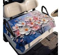 Pink Flowers Abstract Golf Cart Seat Towels Towel Blanket | Golf Cart Seat Covers Easy Install Washable Golf Cart Seat Towel Blanket for Women Clubs