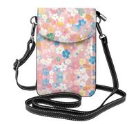 Pink flowers all over the floor This lightweight, unisex flap crossbody bag frees up your hands and is suitable for travel, holidays, and everyday use.