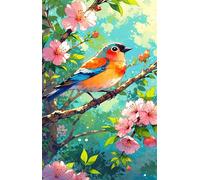 Pink Flowers Birds Jigsaw Puzzles for Adults 500 Pieces Educational Toys Challenging Game 500 Piece Puzzles for Adults for The Whole for Women Gifts for Men