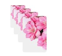 Pink Flowers Car Air Freshener Cards for Women Men 4 Pack Cute Car Accessories Long Lasting Scent Car Diffuser Hanging Auto Aromatherapy Tablets Car Fresheners Gifts