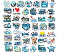 Pink Flowers Jesus Swim Shoe Decoration Charms for Croc Clog, Space Astronaut BLM Charms Accessories, Swim, S