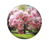 Pink Flowers on The Tree Custom Pins 5 PCS, Personalized Photo Buttons, Metal Pinback Button Badges for Backpacks, Hats, Funny Backpack Pins Aesthetic Lapel Badge Pins Gifts for Men Women, One Size