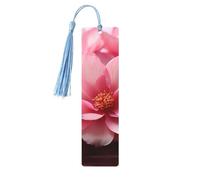 Pink Flowers Petals Wooden Bookmark Perfect Decoration for Bookmarks Lovers Students Reading Book Club
