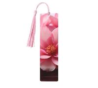 Pink Flowers Petals Wooden Bookmark Perfect Decoration for Bookmarks Lovers Students Reading Book Club
