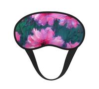 Pink Flowers Print Sleep Mask for Side Sleepers Cup-Shaped Blackout Eye Mask Shades Cover for Men and Women